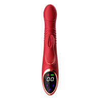 Großhandel Beheizter Teleskop-Kaninchenvibrator mit Digitalanzeige, USB-wiederaufladbar & IPX6 wasserdicht für Frauen, OEM-Anpassung