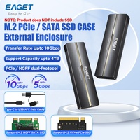 EAGET Boîtier SSD M.2 SATA & PCIe personnalisé en gros jusqu'à 10Gbps Interface Type-C 3.2 Prise en charge 6 To pour PC Boîtier SSD Boîtier Hdd