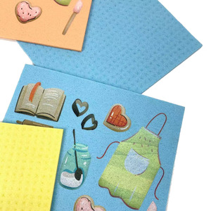 Custom Printed Cellulose <b>Sponge</b> Dishcloth Biodegradable Kitchen Cleaning <b>Sponge</b> Dish Cloth for Bulk Wholesale - Product Image 4