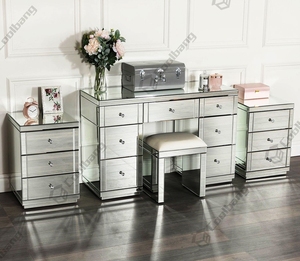 Đồ Nội Thất Phòng Ngủ Hiện Đại Vanity Gương Thiết Lập Trang Điểm Bàn Trang Điểm Với Gương Và Phân - Product Image 2