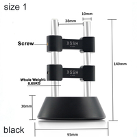 YIVO XSSH HIFI Support de câbles en alliage d'aluminium noir et argent pour amplificateur audio-vidéo, organiseur de câbles, plateau de rangement
