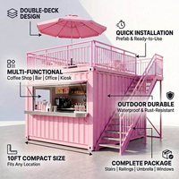 Kiosque de café préfabriqué personnalisé pour restauration rapide en conteneur, bar préfabriqué, bureau à domicile, bar extérieur