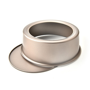 Moule à gâteau rond en acier au carbone de 8 pouces avec fond <span class=keywords><strong>amovible</strong></span> et surface antiadhésive pour chiffon cake, mousse, cheesecake et pain - Product Image 3