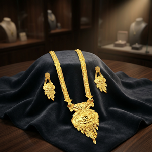 Wholesale Fashion 14K 18K 24K Micro Gold <b>Long</b> Jewelry Set, Traditional <b>Long</b> Jewelry Set, Brass Micro Gold Forming <b>Long</b> <b>Necklaces</b> - Product Image 2