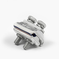 Collier de serrage bimétallique en alliage d'aluminium galvanisé à chaud pour câbles électriques de ferme solaire et d'électrification ferroviaire, raccords électriques
