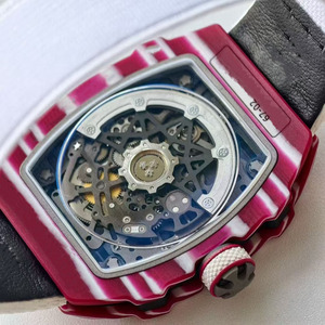 Reloj de Pulsera para Hombre, Ultrafino de 7.8mm, Mecánico Automático, Esfera Esqueletizada, Caja de Fibra de Carbono, Correa de Nylon, Estilo Hip Hop - Product Image 3