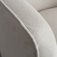 Fauteuil pivotant moderne entièrement rembourré à dossier incurvé - Fauteuil d'appoint pour chambre à coucher, appartement, extérieur et parc
