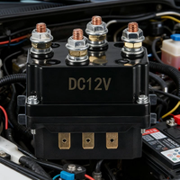 Relais de treuil électrique 12V 250A à 4 bornes, solénoïde de relais positif et négatif pour moteur de treuil de voiturette de golf, ATV, UTV