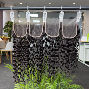 Extensions de cheveux humains vierges Remy à ondulations naturelles de 14, 16, 18, 20 pouces, avec fermetures en dentelle HD 4x4, 100% vierges bruts non traités - Product Image 2