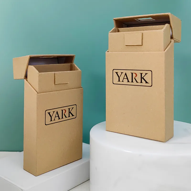 Özel baskı tasarımı çevre dostu Kraft kağit kutu çoklu paketler çocukların açamayacağı boş ambalaj kutusu