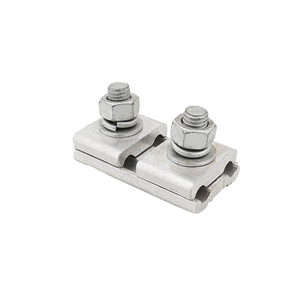 Abrazadera de cable de aluminio/acero con ranura paralela, ajustable con 2 tornillos, para cable aéreo, abrazadera de cable con ranura paralela, abrazadera de alambre - Product Image 1