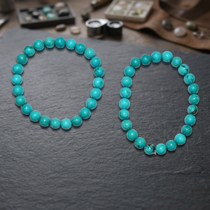 Turquoise Beaded <b>Bracelets</b> Bohemia Style Unisex Gift Jewelry Round Ball Shape - Product Image 3