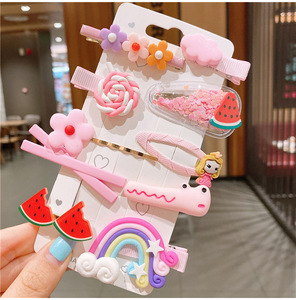 Linda chica nube Lollipop Arco Iris horquillas de Bobby Pin broches para el cabello de los niños - Product Image 5