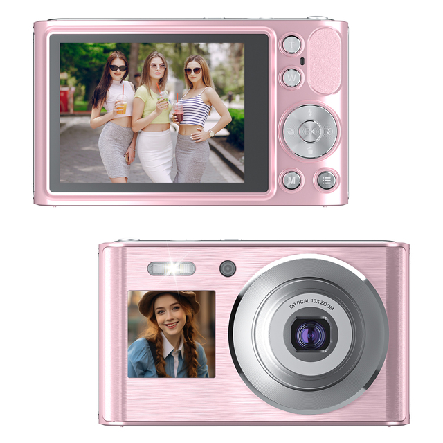 Wholesale Retro CMOS Dual Screen Mirrorless Camera 10x Optical Zoom 4K Video EIS Digital Camera With Compact Design for Beginner