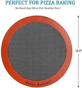 <span class=keywords><strong>Tapis</strong></span> à pizza parfait, antiadhésif, en silicone, pour la cuisson des gâteaux, 12 pouces, résistant à la chaleur, compatible four, compatible lave-vaisselle, jetable, perforé, <span class=keywords><strong>silpat</strong></span> - Product Image 3