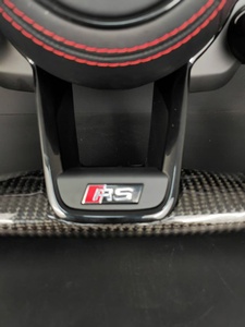 Fibre de carbone personnalisée pour le bouton de démarrage/arrêt du volant pour les modèles <span class=keywords><strong>Audi</strong></span> <span class=keywords><strong>RS</strong></span> B9 (A3/A4/A5/A6/S3/S4/S5/R8/RS3/Q5) perforée - Product Image 3
