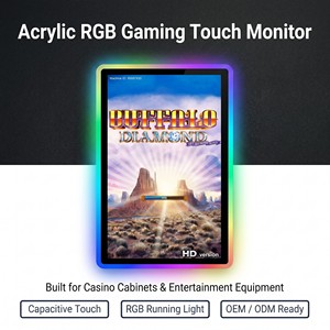 Monitor de Juego Personalizado Premium de 27 y 32 Pulgadas, Monitor Táctil PCAP para <span class=keywords><strong>Casino</strong></span> con Barra de Luz LED para Máquinas de Juego de Habilidad - Product Image 1