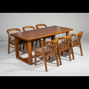 Ensemble de salle à manger en bois moderne à 6 places, très vendu, meubles de maison, convertible pour hôtel, appartement ou cuisine - Product Image 1