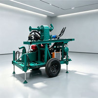 Foreuse hydraulique portable sur chenilles diesel 32 CV pour puits d'eau, profondeur 200 m, à vendre