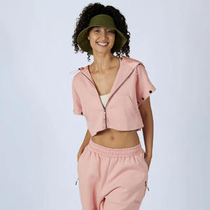 Custom Satin Hoodie Activity Cuff Hood Stringless Zipper Sweat Suit Beanies Oversized Satin Hoodies Women - Product Image 4