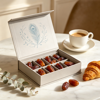 Boîte magnétique personnalisée avec logo, boîte cadeau en papier rigide durable pour les friandises de luxe du Ramadan Kareem, chocolats, dattes