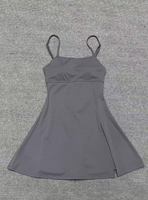 Robe de yoga transpirante anti-exposition à bretelles spaghetti, style européen et américain, avec coussinets de soutien-gorge intégrés, pour le marché transfrontalier