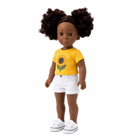 Poupée articulée réaliste en vinyle de 18 pouces, cheveux afro bouclés africains, personnalisable, avec moule de tête et de corps, pour collectionneurs OEM de marques