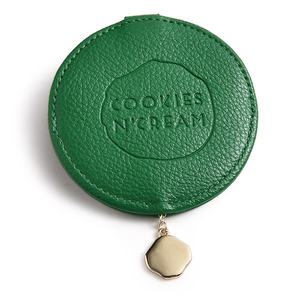 Miroir de poche compact en métal avec étui en cuir PU, best-seller - Product Image 5