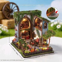 Jouet créatif DIY pour filles, maison de fleurs, modèle d'assemblage 3D fait main (Flower View Cottage)