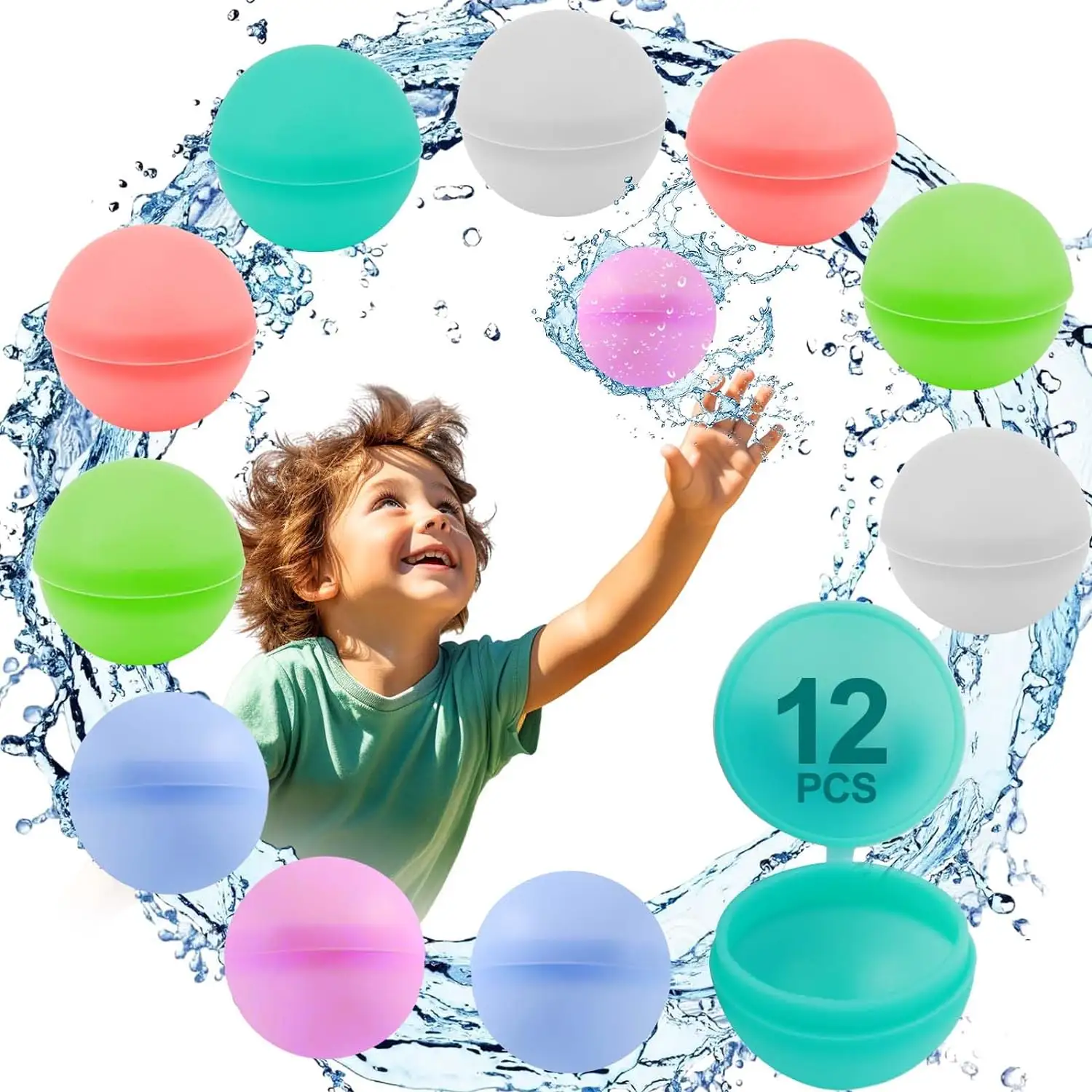 مخصصة ألعاب الصيف حمام السباحة المطاطية الكرة المياه لينة سيليكون سريع الملء بالونات اللعب في الهواء الطلق للأطفال