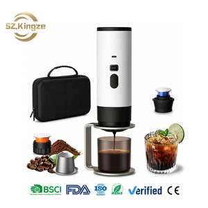 Kingze Machine à Expresso Portable <span class=keywords><strong>Mini</strong></span> 3-en-1 Alimentée par USB Type C, <span class=keywords><strong>Cafetière</strong></span> à Capsules de Voyage pour l'Extérieur - Product Image 1