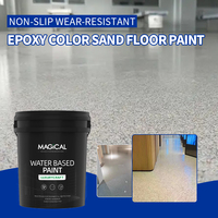 Peinture de sol liquide époxy colorée à haute dureté et résistante à l'usure, revêtement imperméable imitation granit marbre