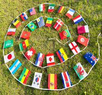 Monde 32 pays drapeau National Euro personnalisé chaîne banderoles fanion drapeau pour Festival coupe fête Bar Sport Club décoration 2025