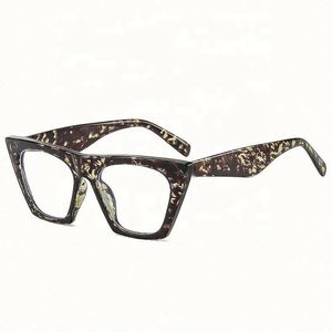 Gafas de Sol Vintage con Logotipo Personalizado al por Mayor 2021, Gafas de Ojo de Gato Negras con Estampado de Leopardo para Mujer, Gafas con Protección Contra la Luz Azul - Product Image 4