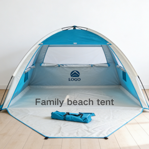 LS Otomatik Açılır Plaj Güneşliği Çadırı |   Logolu Açık Hava Balıkçılık, Kamp ve Seyahat Gölgelik Plaj Şemsiyesi - Product Image 1