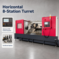 Torno CNC de Cama Inclinada HTC40s con Control FANUC y Husillos Dobles para Fabricación Automotriz, Equipo Médico, Energía, Construcción Naval, etc.