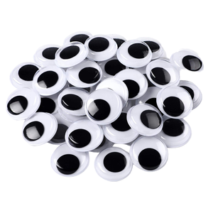 <span class=keywords><strong>Yeux</strong></span> de sécurité ronds en plastique blanc et noir à coller pour loisirs créatifs, <span class=keywords><strong>yeux</strong></span> <span class=keywords><strong>mobiles</strong></span> pour accessoires de poupée, style jouet - Product Image 4