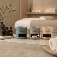 Brûleur d'arômes en céramique pour aromathérapie, diffuseur d'huiles essentielles, brûleur de cire fondue pour le yoga, le spa, la maison, la chambre, cadeau de pendaison de crémaillère