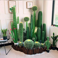 Large Indoor Artificial Green Cactus Plant for Decoration