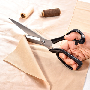 Tailor Scissors Stainless Steel Black Handle Straight Head Fabric Cutting Sewing Scissors Household Use - Product Image 4
