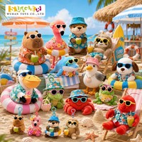 Coussin en peluche personnalisé pour les vacances d'été à la plage, ensemble Capybara Flamant rose Paresseux Crabe Tortue