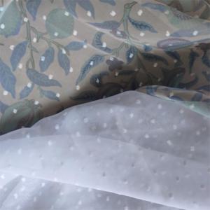 Tissu pour robe en mousseline de soie jacquard à pois suisses <span class=keywords><strong>d</strong></span>'été imprimé personnalisé - Product Image 2
