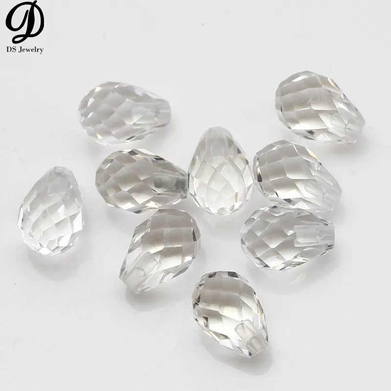 Tear Drop 7.2*5mm Gemstone White Super Clear Natural Crystal For Earring