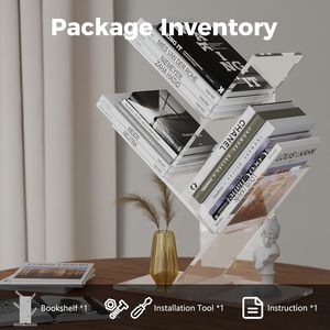 Acrylic hiển thị giá 3-layerf Mini Tree sáng tạo kệ sách thích hợp cho nhà sách, <span class=keywords><strong>CD</strong></span> phim, kệ lưu trữ bán buôn - Product Image 4