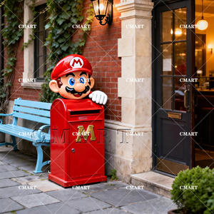 Sculpture Pop Art Géante Mario <span class=keywords><strong>Bros</strong></span> Personnalisée en Fibre de Verre Taille Réelle avec Statue de Course, Figurine d'Action de Jeu de Dessin Animé pour Boîte aux Lettres - Product Image 5