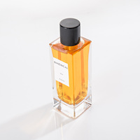 Botella de Perfume de Vidrio Transparente de Lujo de 100 ml con Pulverizador, Serigrafía de Alta Calidad, Tapa Personalizable