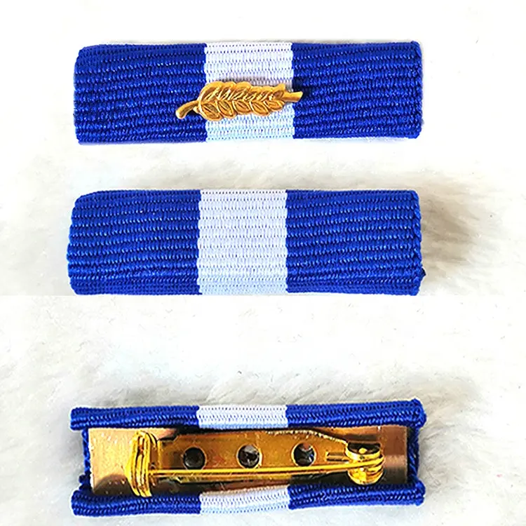 Custom Gold Color Zinc Alloy Material Metal Survival Sports Medal Ribbon Bars