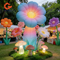 Décorations de scène, ballons gonflables en forme de fleurs, plantes gonflables géantes pour événements et festivals en plein air