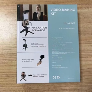 2024 grosir <span class=keywords><strong>Kit</strong></span> Vlog portabel, peralatan pembuatan Video lampu cincin Selfie dengan dudukan - Product Image 3