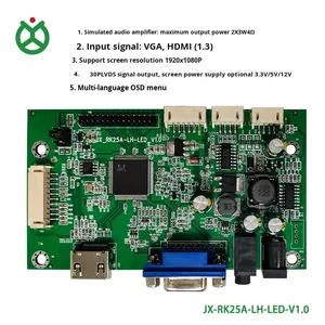 Lehua cấu trúc JX-RK25A-LH-LED-V1.0 1080P LVDS bảng tín hiệu 1080px LCD + LED hiển thị đèn nền liên tục điều khiển hiện tại pcba 1 oz - Product Image 3